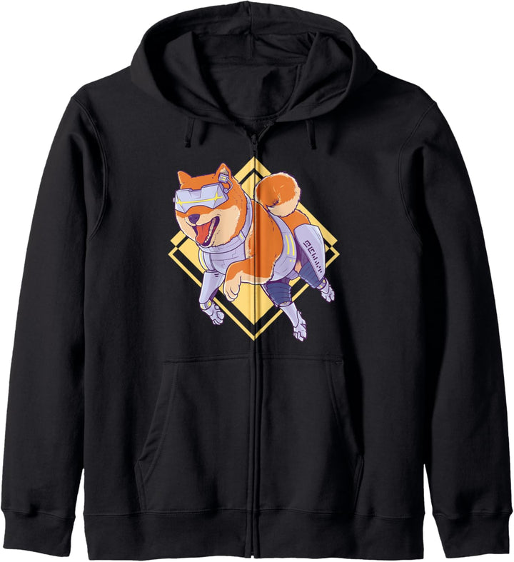 Futuristischer Shiba Inu Hunderoboter Future Pet Kapuzenjacke