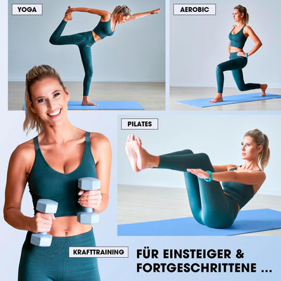 #DoYourFitness Yogamatte rutschfest | 183cm x 61cm oder XXL 190cm x 100cm | Stärke von 0,8cm bis 2cm