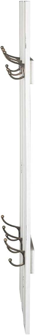 HAKU Möbel Wandgarderobe, MDF, weiss, B 40 x T 9 x H 100 cm Weiss 40 x 9 x 100 cm, Weiss 40 x 9 x 10