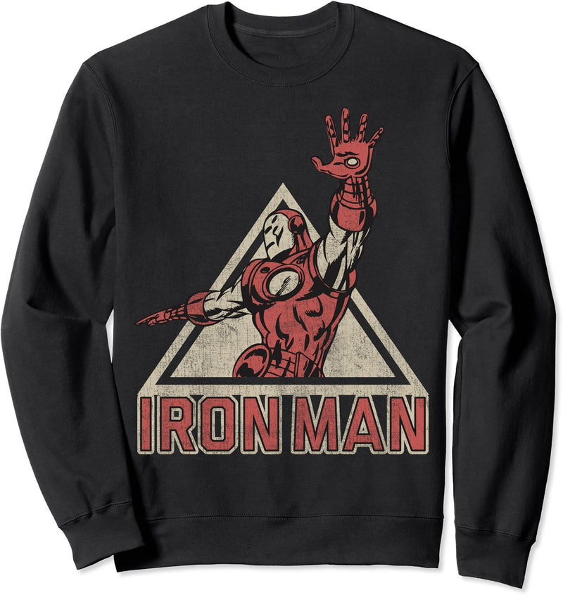 Marvel Iron Man Power Triangle Retro Vintage Sweatshirt
