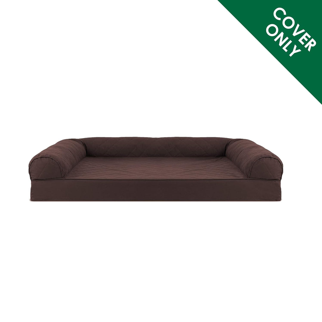 Furhaven Ersatzbezug für Hundebett, gesteppt, Kaffeebraun, Grösse XL Gestepptes Kaffeebraun Jumbo Nu
