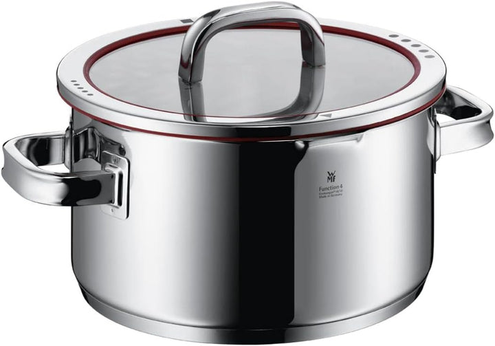 WMF Function 4 Kochtopf gross 24cm, Glasdeckel, Fleischtopf Induktion 5,7l, Cromargan Edelstahl poli