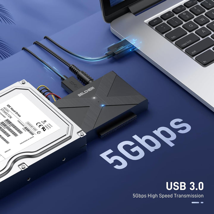 USB 3.0 auf IDE- und SATA-Adapter, externer Festplattenadapter für universelle 2,5 oder 3,5 Zoll SAT