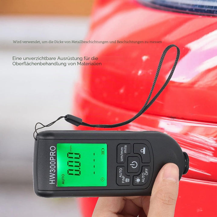 Lackdickenmessgerät für Auto, Digitales Schichtdickenmessgerät, 0 bis 2000 um Lackschichtdickenmessg