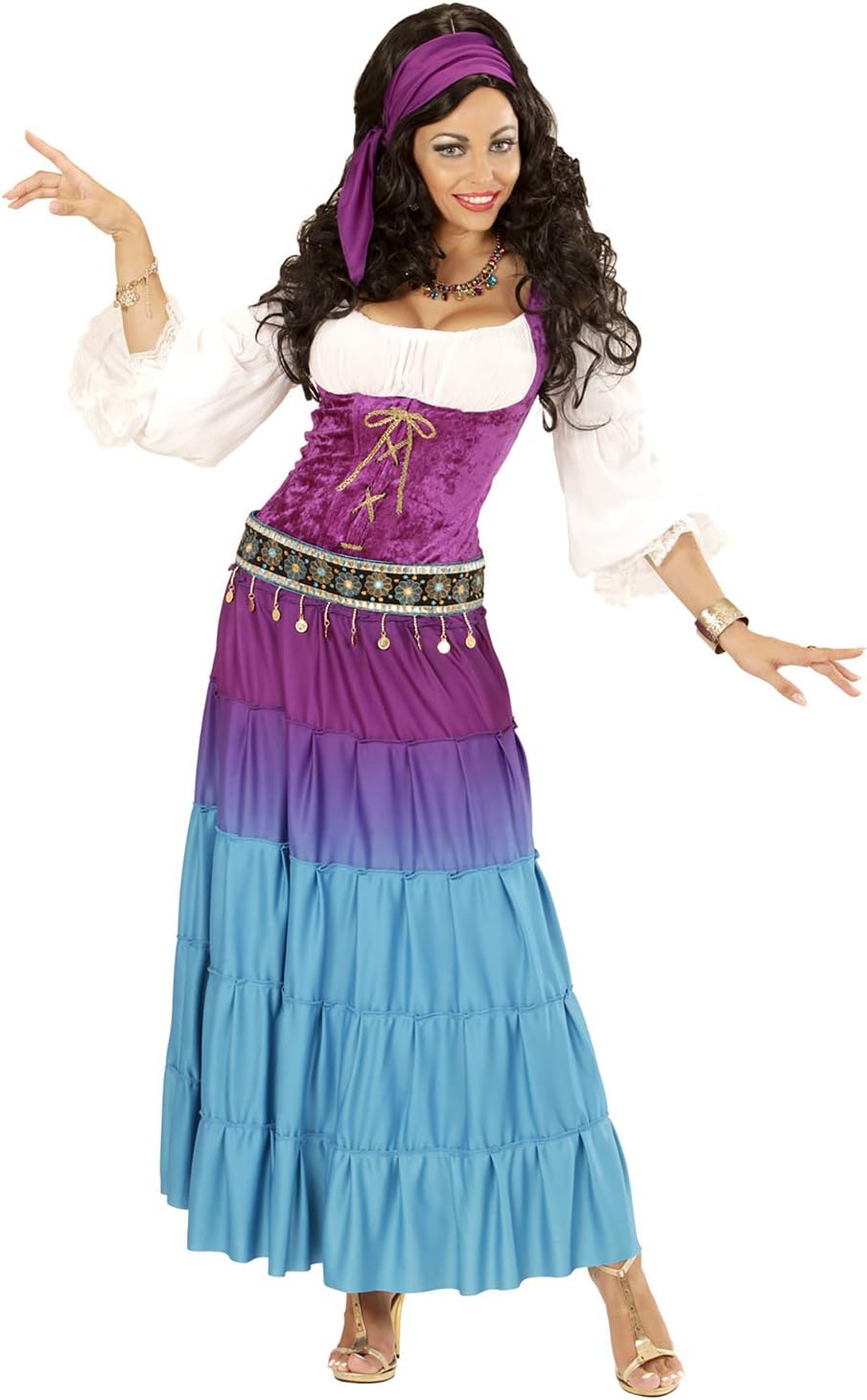 "GIPSY" (dress, coin belt, bandana) - (S), S