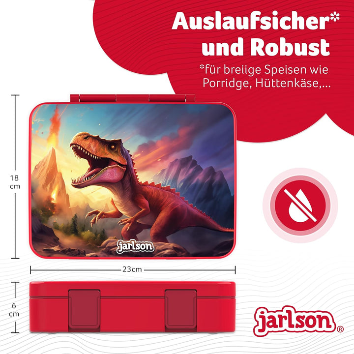 Jarlson® Brotdose Kinder mit Fächern | Lunchbox BPA frei | Bento Box auslaufsicher | Snackbox | Jaus