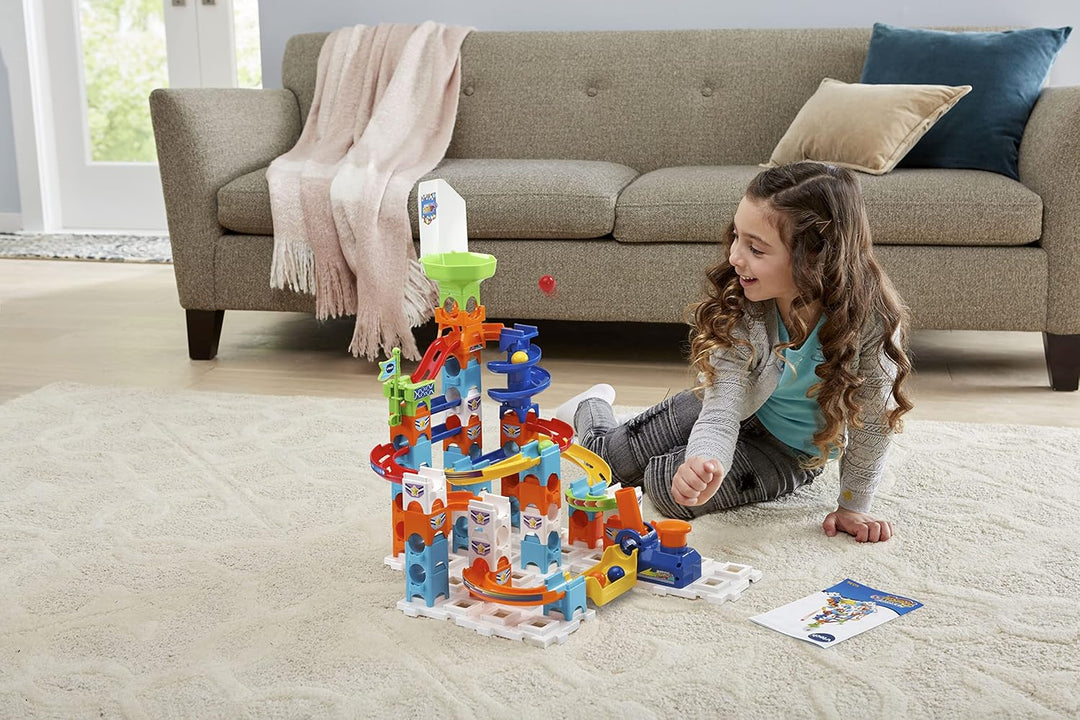 VTech Marble Rush - Adventure Set S100 – Interaktive Murmelbahn mit spannenden Bahnelementen, versch