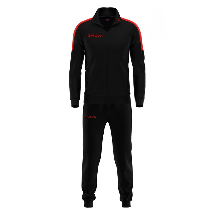 Givova Tr033 Jumpsuit XXL Schwarz-rot, XXL Schwarz-rot