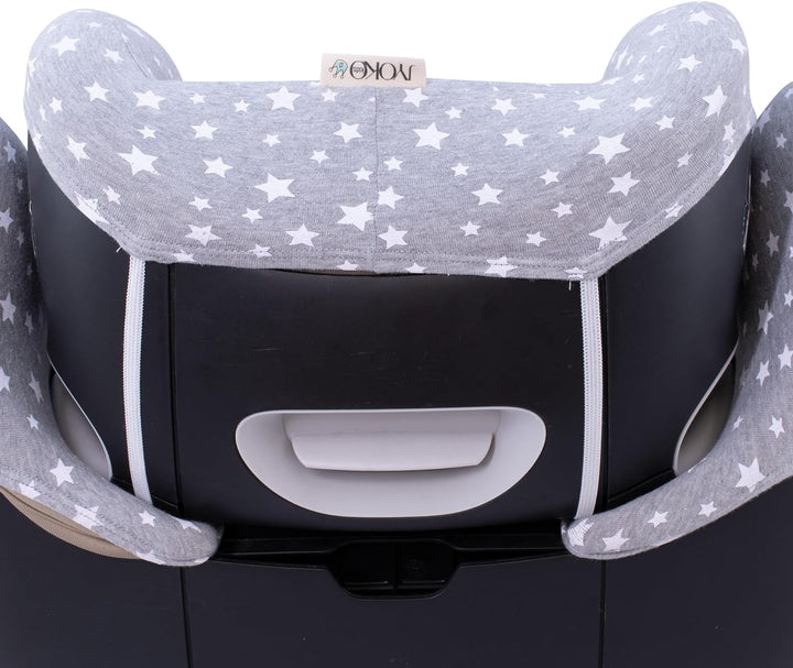 JYOKO Kids Bezug für Autositz Kompatibel mit Cybex Solution M und Pallas B - Fix (White Star), WHITE