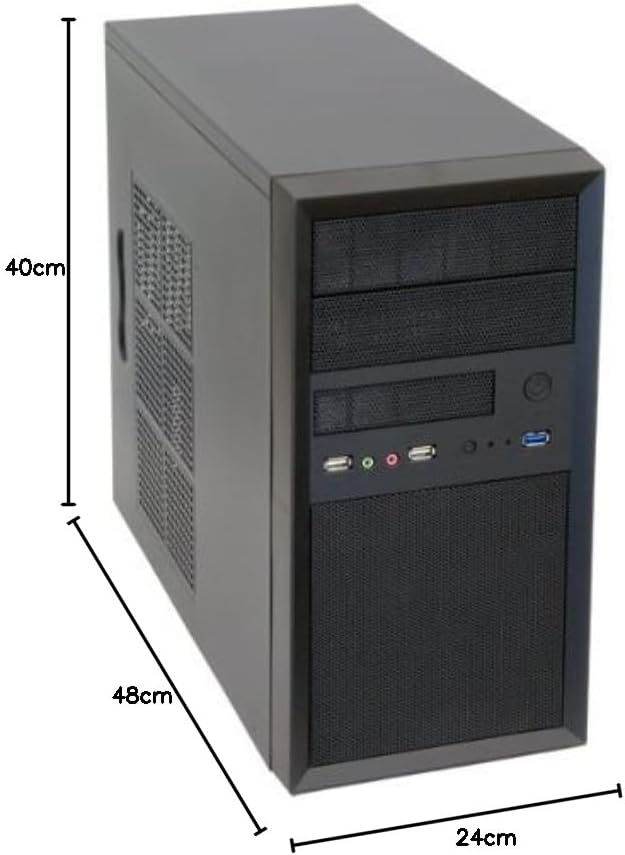Chieftec CT-01B-OP iArena Mini Tower PC-Gehäuse (microATX), Schwarz