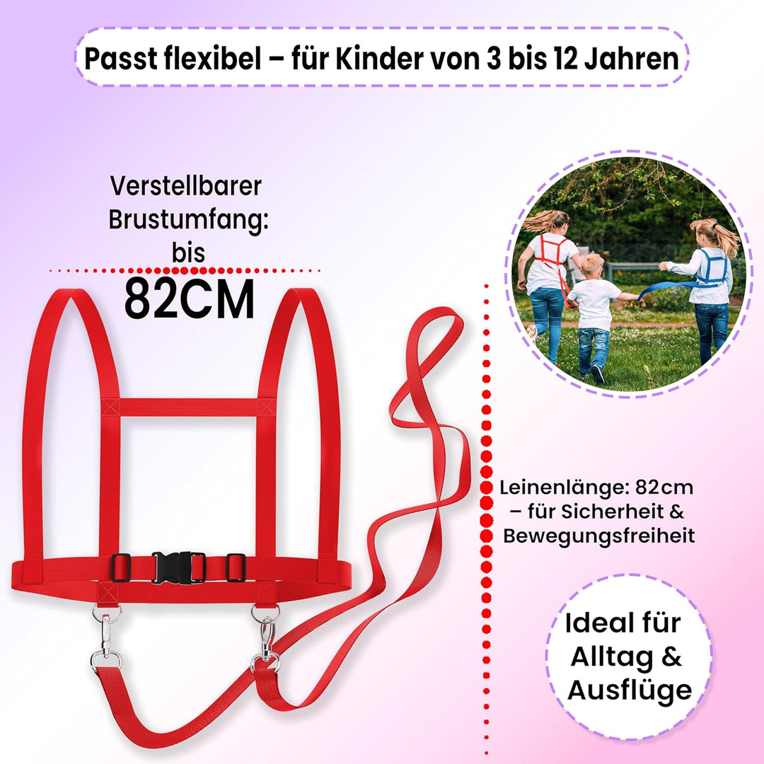 Pferdeleine zum Spielen für Kinder von 3 bis 12 Jahre - Sicheres Pferdegeschirr zum Spielen - Reissf