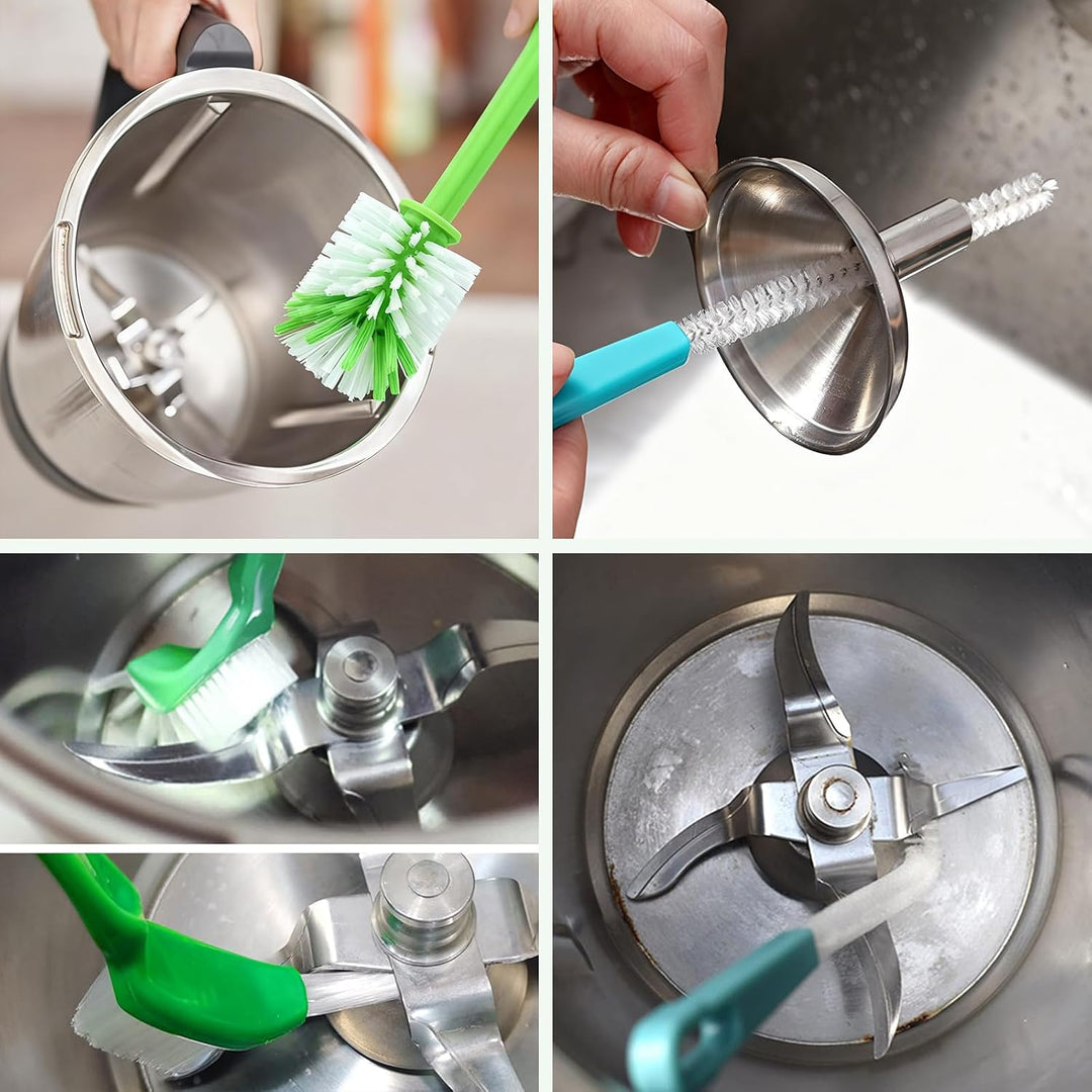 3er Reinigungsbürste Set für Thermomix TM7/TM6/TM5/TM31 &amp; Monsieur Cuisine, Nylonborsten Spülbürste