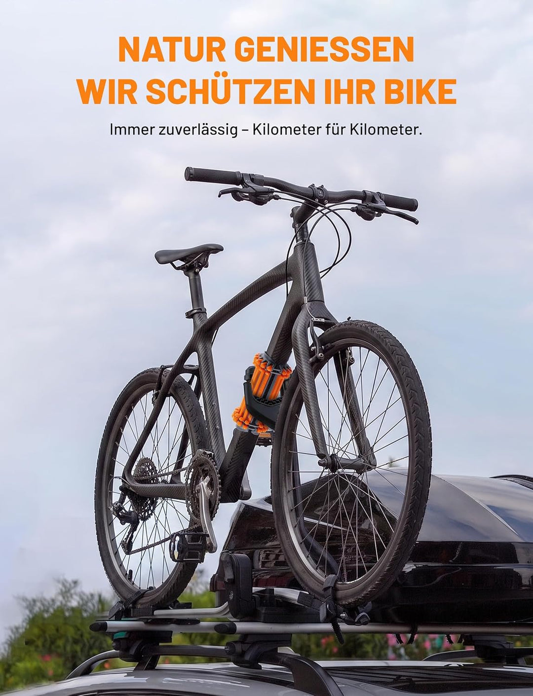 Carbon-Rahmenschutz für Fahrradträger – E-Bike- &amp; MTB-Transportschutz. Kompatibel mit Thule EasyFold