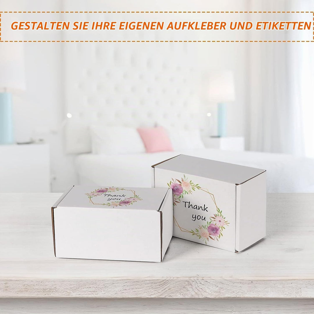 HORLIMER 50 Stück Versandkartons Kleine Kartons Boxen, Faltkarton Verpackungskartons für Warensendun