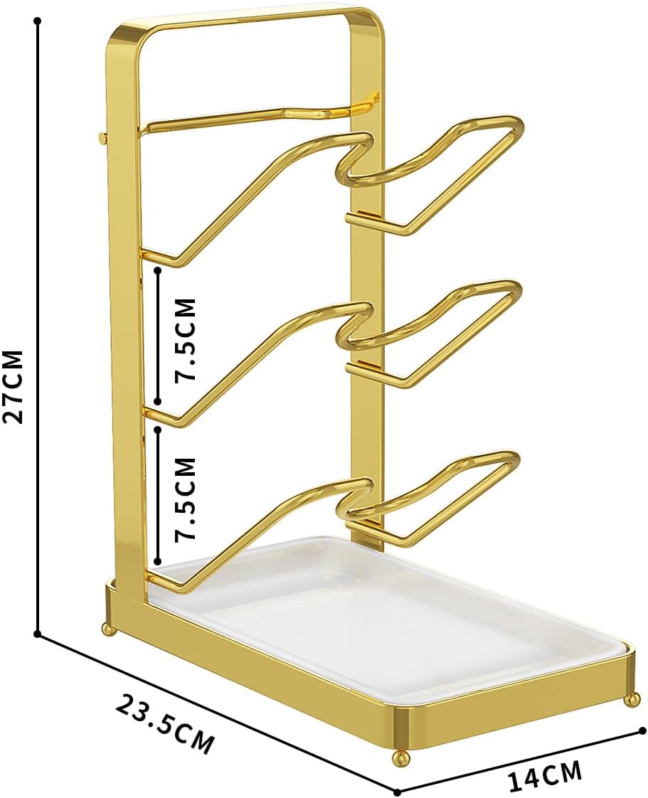 Deckelhalter, Küchen Organizer, Vertikaler Topfdeckelhalter, Deckel Organizer Küche mit 3 Ebenen, pl