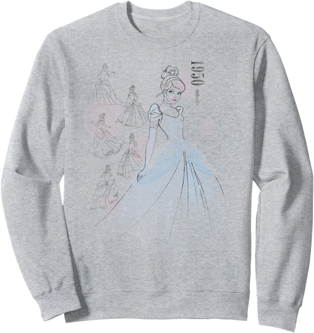 Disney Cinderella 1950 Vintage Fashion Sketch Sweatshirt