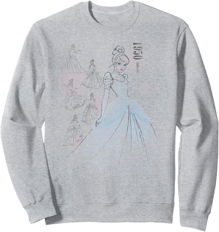 Disney Cinderella 1950 Vintage Fashion Sketch Sweatshirt