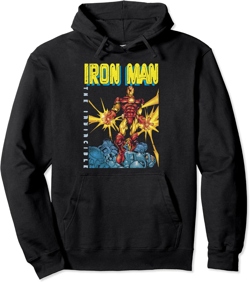 Marvel Avengers Iron Man The Invincible Dark Portrait Pullover Hoodie