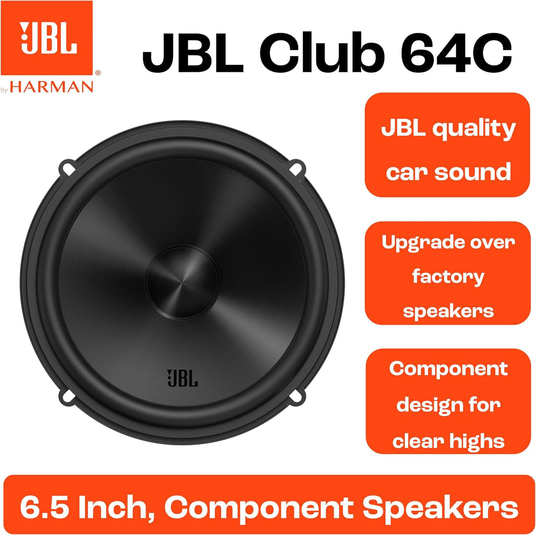 JBL Club Gen3 64C 6.5'' (16cm) Lautsprecher Compo-Satz, Schwarz