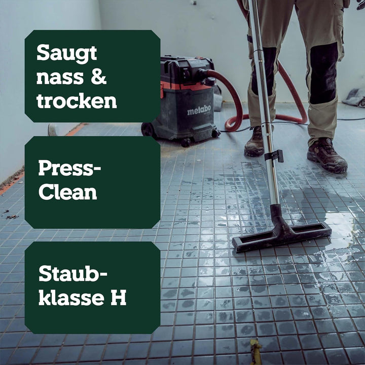 Metabo ASA 30 H PC Allessauger – 602088000 – Nass-/Trockensauger mit integrierter Filterabreinigung