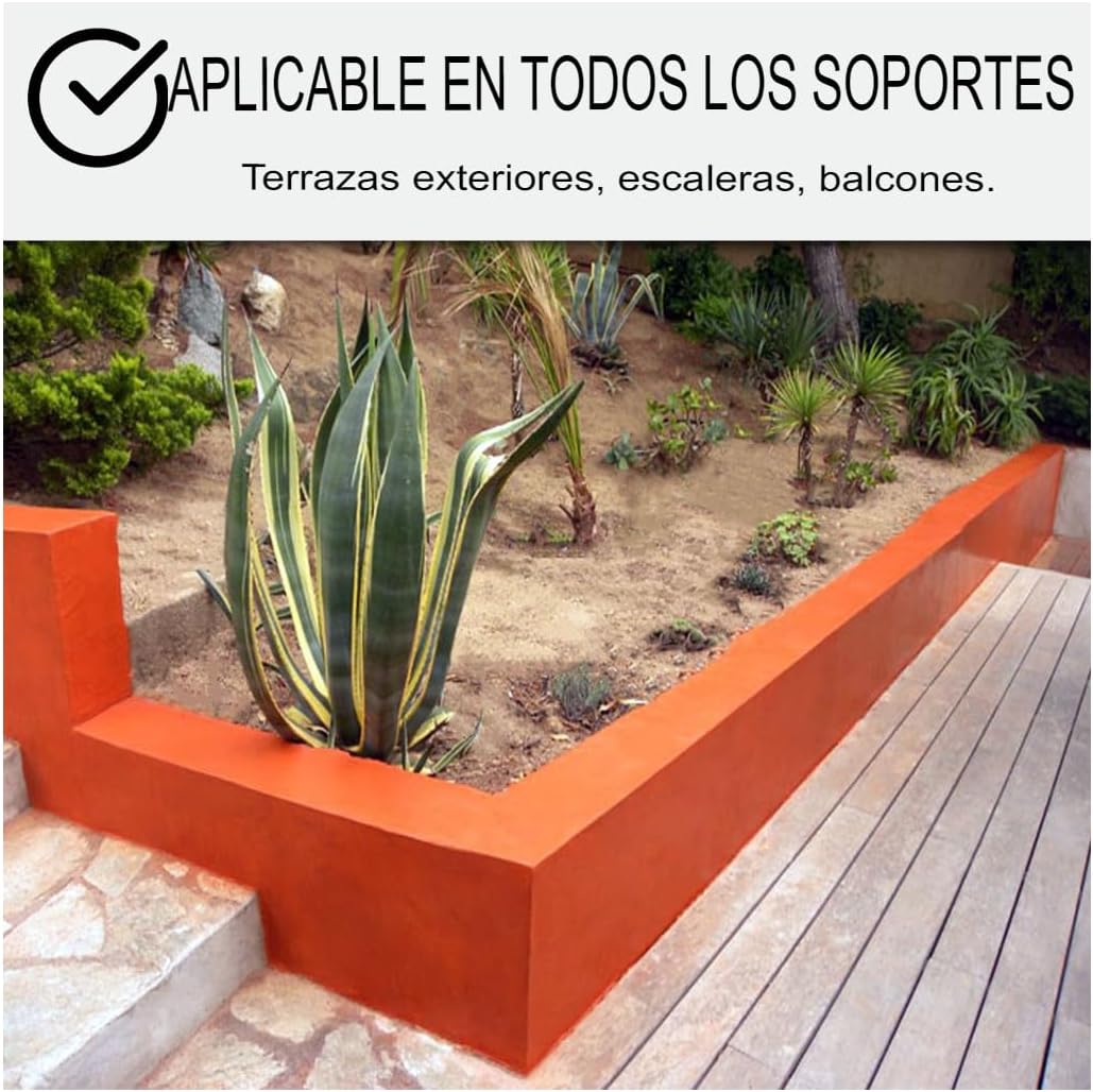 Komplettset – Béton Ciré extérieur – Arbeitsplatte – Feinputz/Sichtbeton. kit 5 m2 Marengo - Brun, k