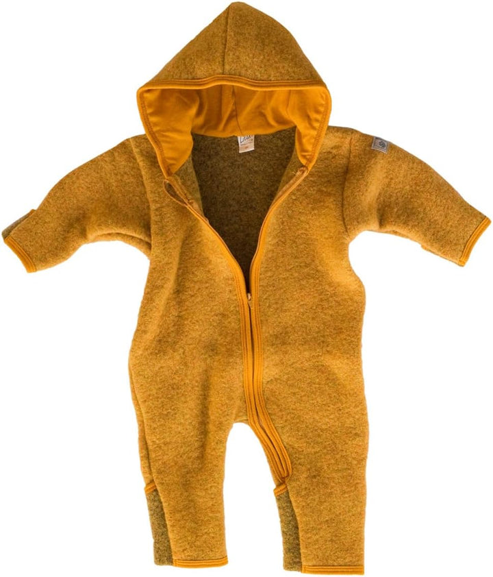 Lilano Wollfilz Winteranzug mit gefütterter Kapuze, 80% Wolle, 20% Bio-Baumwolle, Unisex, Natur, 3-6