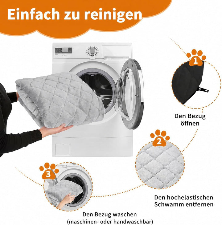 Garvee Hundeautositz 80x50x40cm Plüsch Hundebett Auto Rückbank Waschbar | Wolkenweicher Plüsch Pfleg