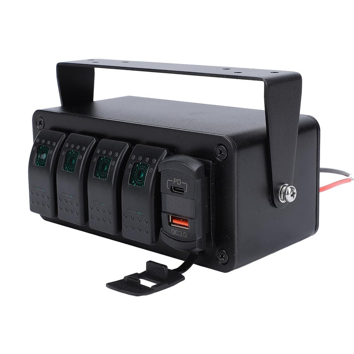 Aramox 12 V Schaltbox 4 Gang Wippschalter Wasserdicht Aluminium Für Utv Lkw Boot
