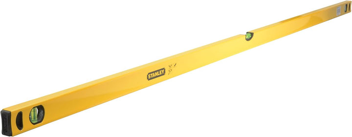 Stanley Wasserwaage Klassik (180 cm Länge, horizontale/vertikale Libelle, Schockabsorber, Genauigkei