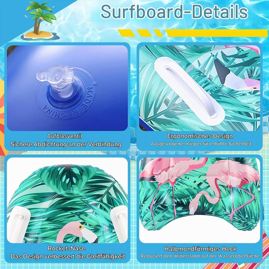 dellyy Aufblasbares Bodyboard Kinder HLN, HLN
