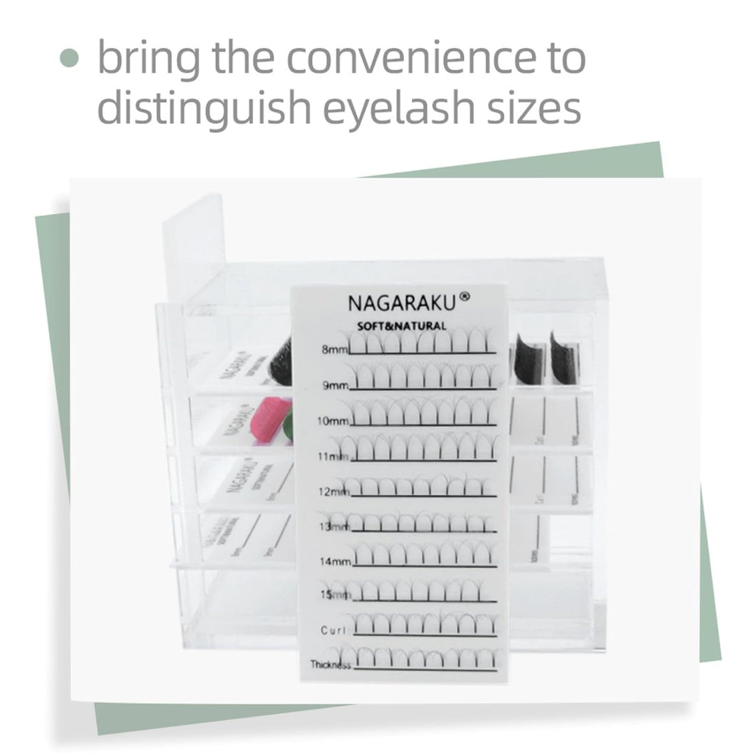 NAGARAKU Magnetische Wimpernverlängerung Aufbewahrungsbox Acryl 5 Schichten Falsche Wimpern Organize