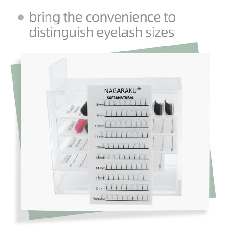 NAGARAKU Magnetische Wimpernverlängerung Aufbewahrungsbox Acryl 5 Schichten Falsche Wimpern Organize