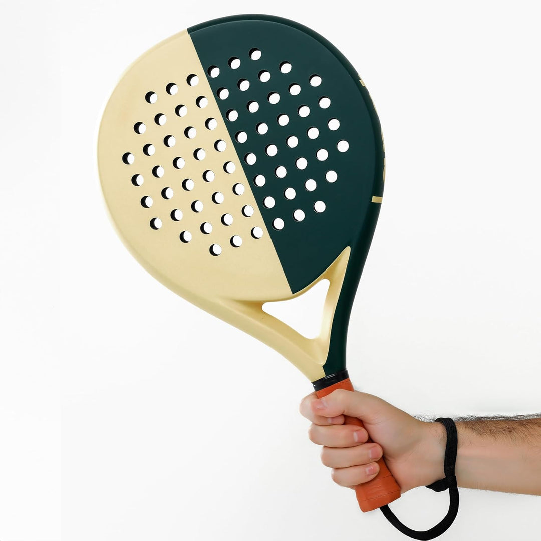 LAPAT Padel Racket with Cover Bag - Carbon Surface with Eva Memory Foam- Paddle Tennis Racquets Ligh