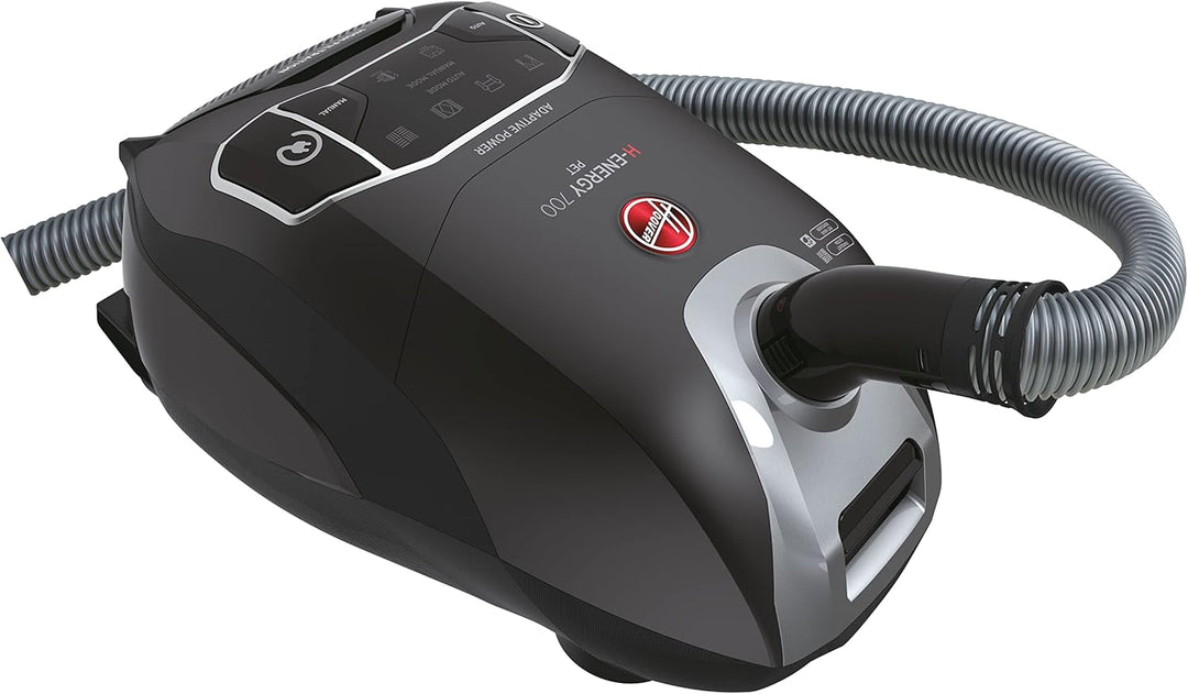 Hoover Bodenstaubsauger mit 5 L Beutel – extra leiser Staubsauger (64 dBA) mit Schmutzsensor &amp; Beute