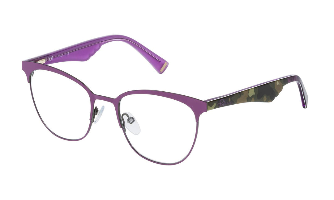 Police Unisex Vpl4175108pp Sunglasses, Shiny Full Violet with Coloured Part, 51