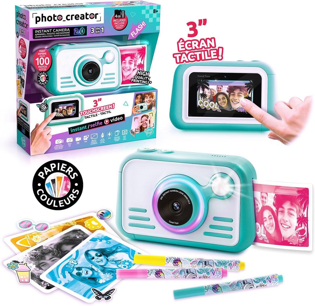 Canal Toys – Photo Creator – Sofortbildkamera in Blau für Kinder ab 8 Jahren – Geschenkidee, um Erin