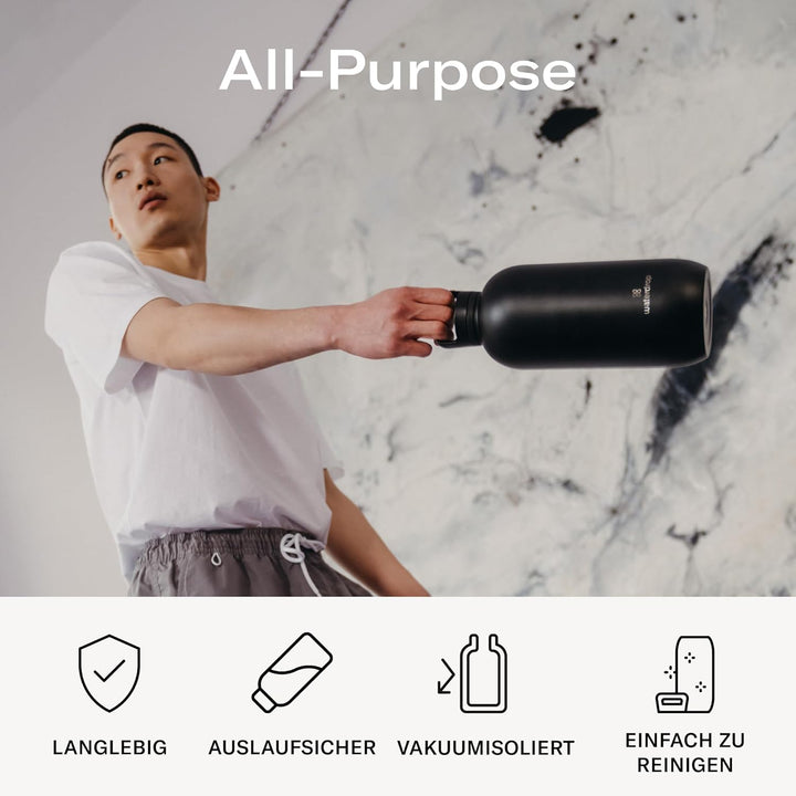 waterdrop® All Purpose Thermosflasche 1.9L, isolierte Edelstahl Trinkflasche, 24h kalt - 6h/12h heis