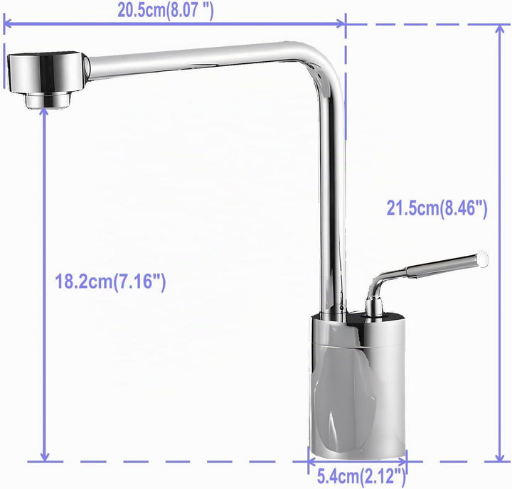 Leekayer Waschtischarmaturen Bad Waschbecken Wasserhahn Hohe Körper Chrom Schwanenhals Einhand Einlo