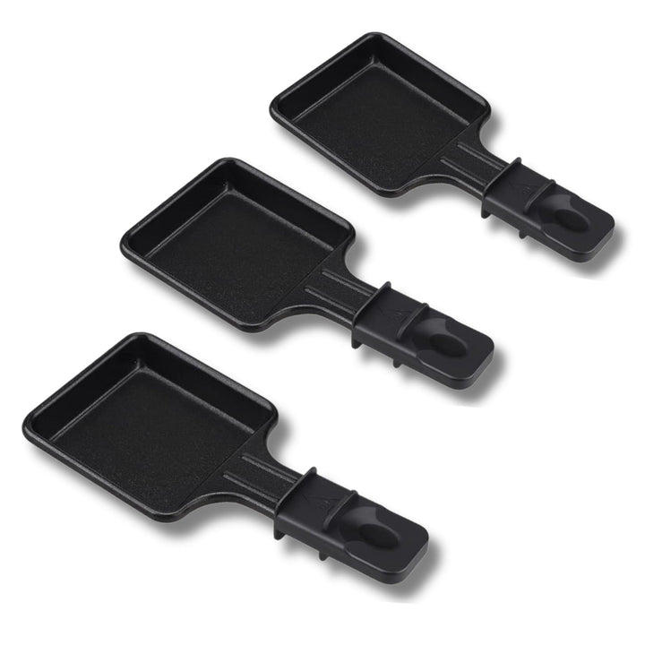 SOS ACCESSOIRE Raclette-Pfannen, antihaftbeschichtet, 1 bis 12 Stück, quadratisch, kompatibel mit Te