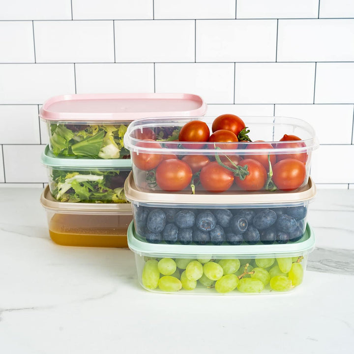 QILZO 24 Stück Lunchboxen für Lebensmittel, 700 ml, Lebensmittelbehälter aus Kunststoff, BPA-frei, m