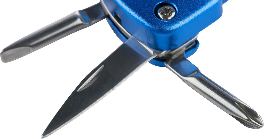 munkees Multi-Tool mit 6 Funktionen, LED, Schraubendreher, Flaschenöffner, Taschenmesser, Schlüssela