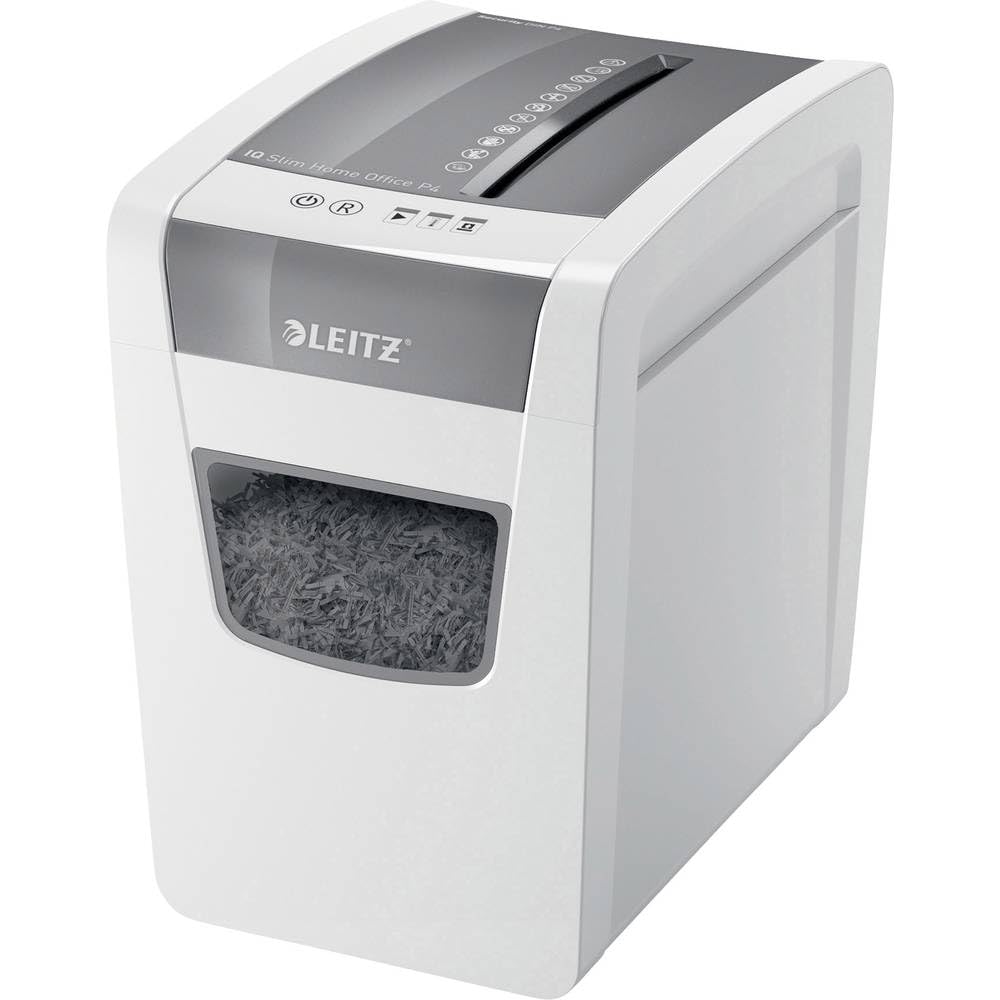 Leitz IQ SL Home Office Aktenvernichter,Sicherheitsstufe P4, 10 Blatt Kapazität (70-80 g/m²), 23L Ab