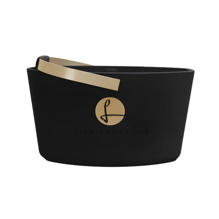 LIEBLINGSKORB Original black gold - ultraleichter, kippsicherer & formstabiler Einkaufskorb - Made i
