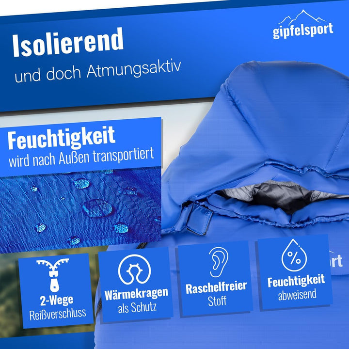 Gipfelsport Ultraleicht Schlafsack 4 Jahreszeiten [-20°C bis 15°C] Ultralight Sleeping Bag | Ultrale