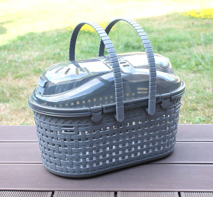Iris Ohyama, Korb, Box, Tasche, Transportkäfig aus Kunststoff(PP) für Katze, Hund, 45 x T29 x H28.5