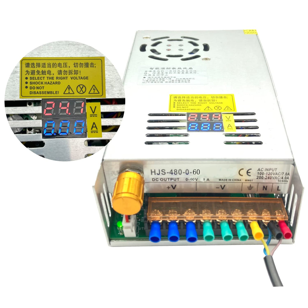 Transformator AC-DC 0-60V einstellbar 8A480W aktuelle Spannung Dual-Digital-Anzeige DC geregelte Sch