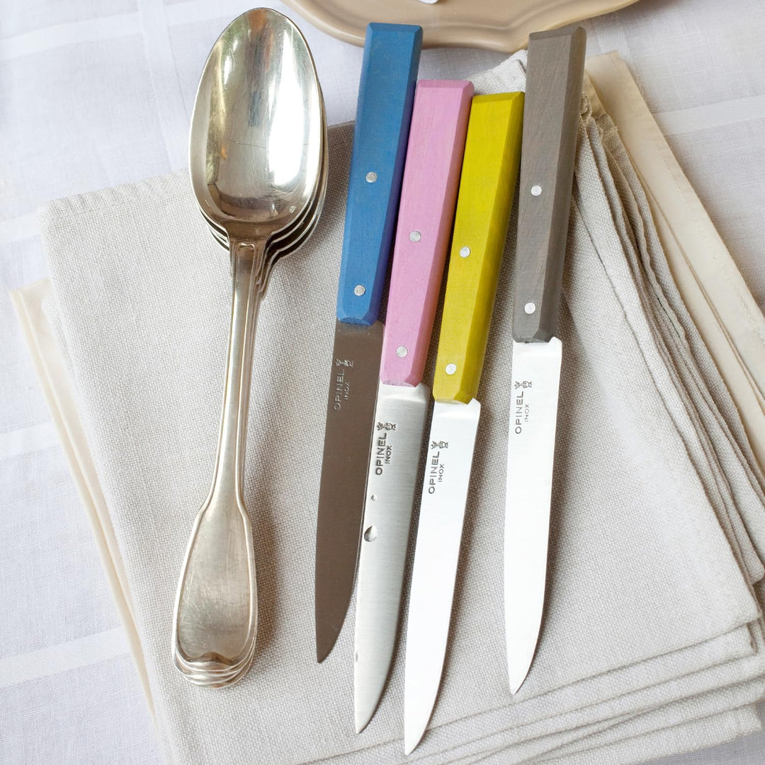 Opinel OP01533 Messersatz Esprit Champagne, versch. Farben Messer Set, Edelstahl, grau, M