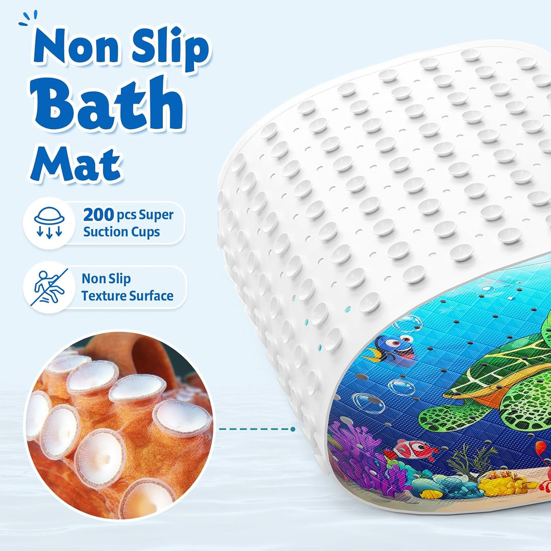 XIYUNTE Baby-Badematte für die Badewanne, rutschfest, 101,6 x 40,6 cm, extra lange Badewannenmatte,