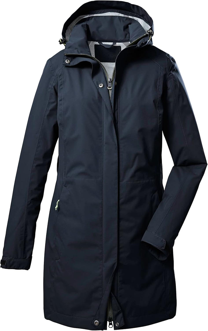 Killtec Damen Kos 93 Wmn Prk 2 1/2 Lagen Funktionsparka/Parka mit abzippbarer Kapuze 38 dunkelnavy,