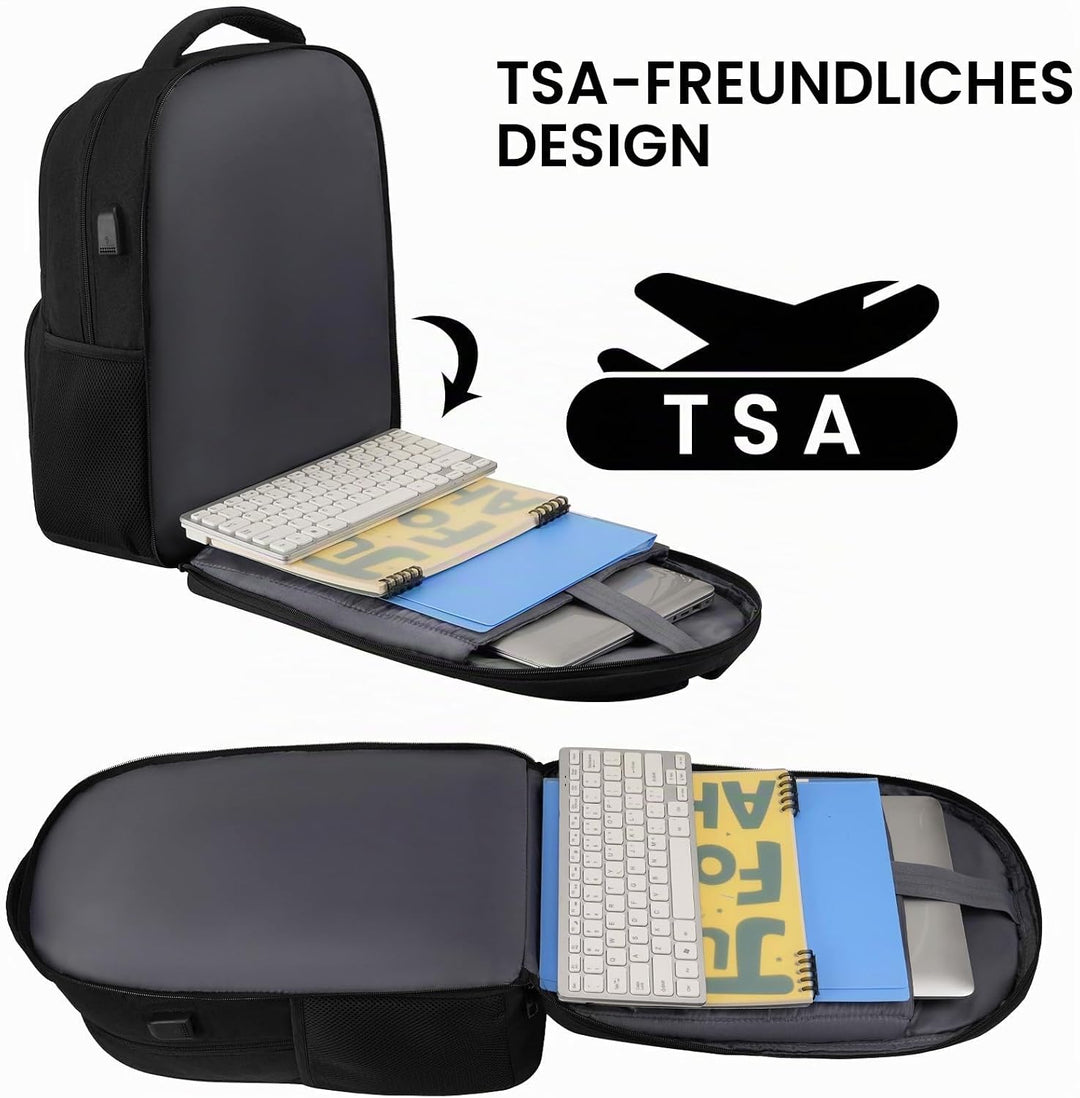 Rucksack Herren Damen, Schulrucksack Jungen Teenager, TSA Wasserdicht Arbeit 17.3 Zoll Laptop Rucksa